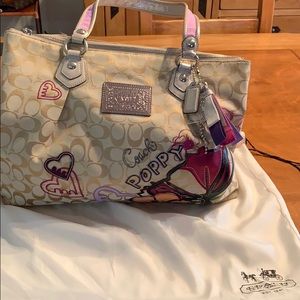 Coach “Poppy” Appliqué tote